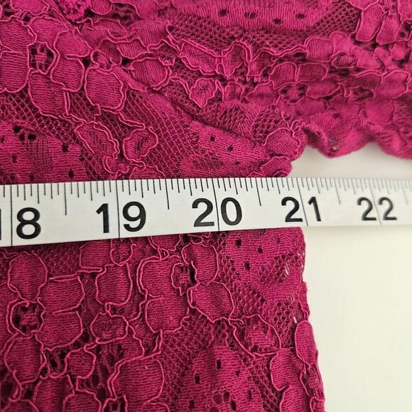 Laundry by Shelli Segal Pink Lace Blouse Sz XL Barbie - Picture 6 of 9